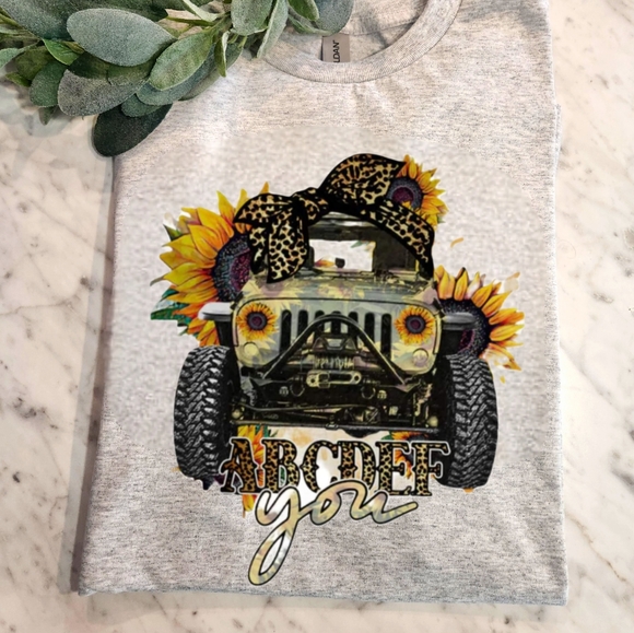 Jeep shirt sunflower jeeping cute popular trending abcdefu - Picture 1 of 1